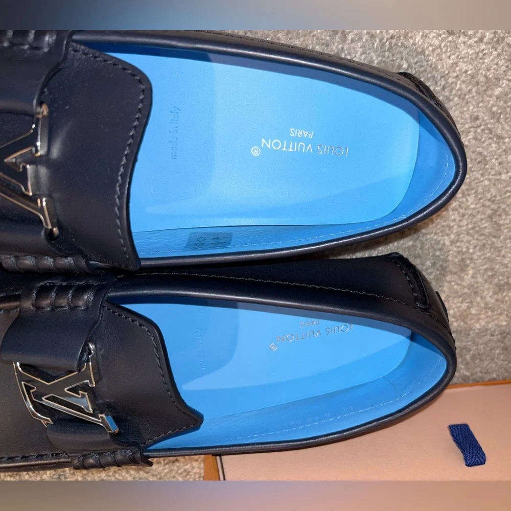 Louis Vuitton Men's Navy Slip-On Monte Carlo moccasin NWT - Picture 6 of 13